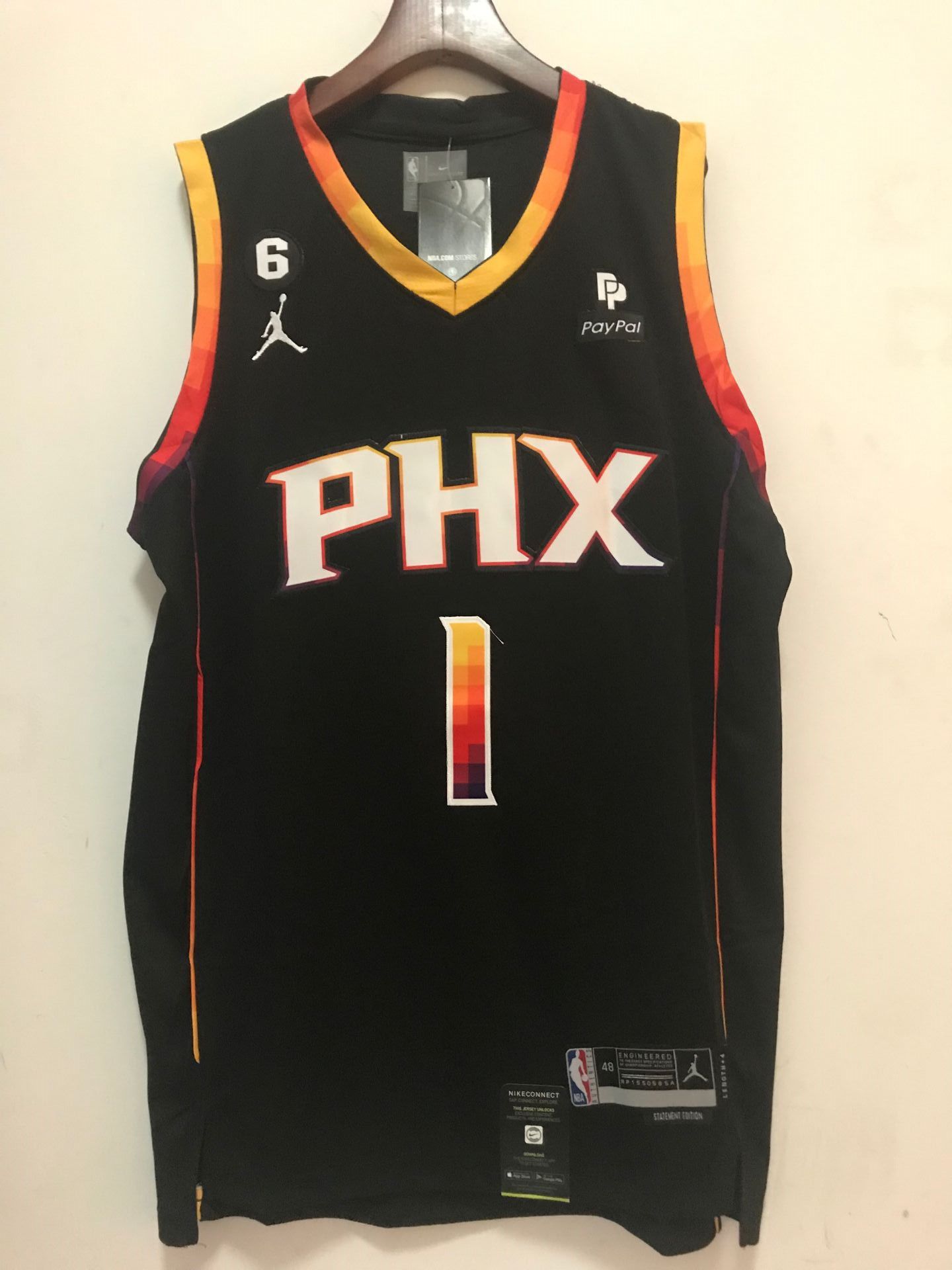Men Phoenix Suns #1 Booker Black Season 22-23 NBA Jersey->new orleans pelicans->NBA Jersey